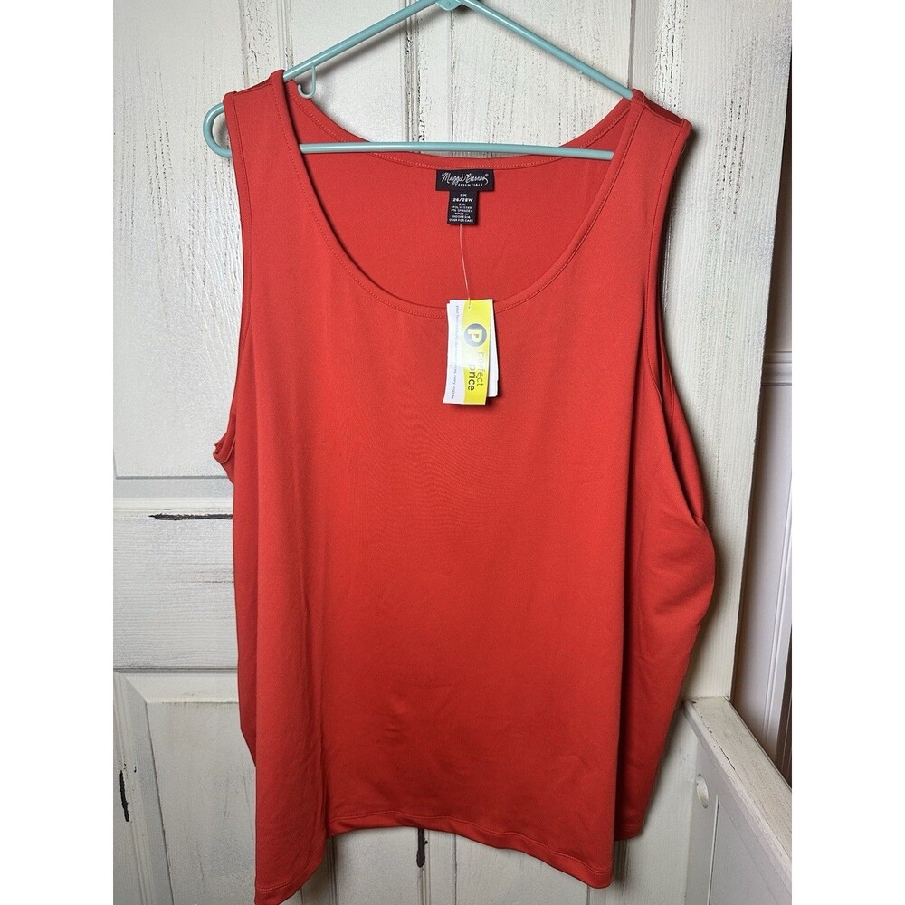 Maggie Barnes Women’s Sleeveless Tank Rust Orange Size 3X 26-28W NWT